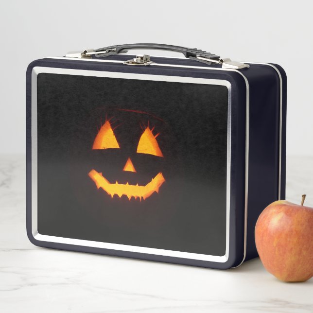 Lighted Jack O Lantern  Metal Lunch Box (In Situ)