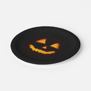Lighted Jack O Lantern Paper Plate