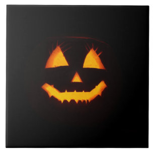 Lighted Jack O Lantern Tile