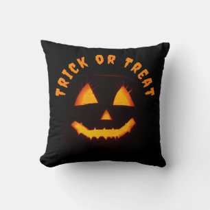 Lighted Jack O Lantern Trick or Treat Cushion
