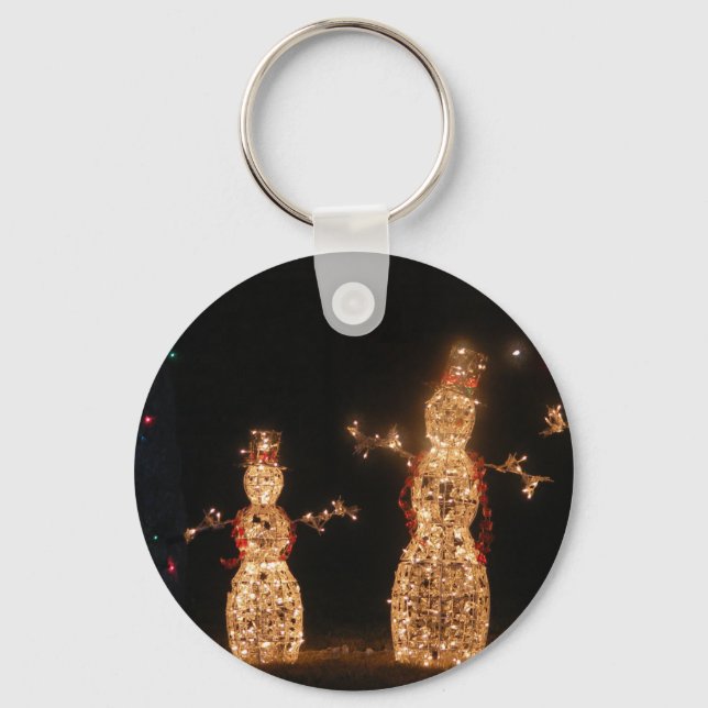 Lighted Snowmen Keychain (Front)