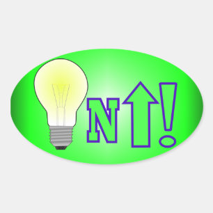 Lighten Up! Oval Sticker