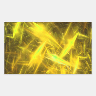 lighteni Yellow Abstract Fractal Rectangle Sticker