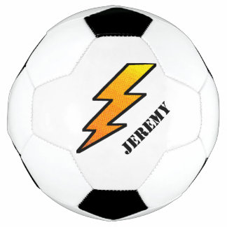 Lightening Bolt Custom Soccer Ball