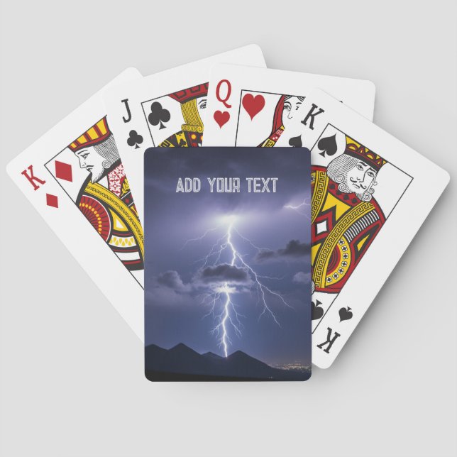 Lightening Bolt Storm Playing Cards Multiple games (Back)