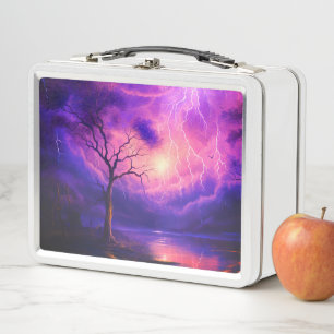 Lightening Storm Metal Lunch Box