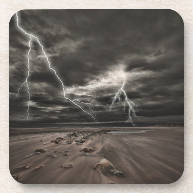 Lightening Strike Drink Coaster (Front)