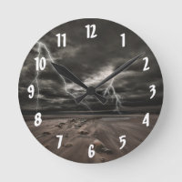 Lightening Strike Wall Clock