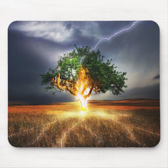 Lightening Tree Mouse Mat (Front)