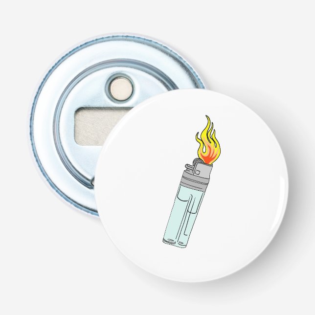 Lighter and flame design bottle opener (Front)