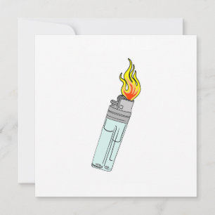 Lighter and flame design card