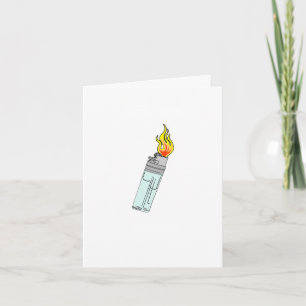 Lighter and flame design card