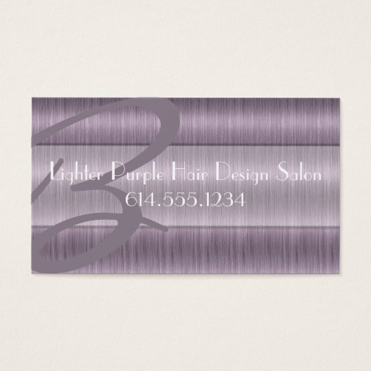 Lighter Purple Hair Salon Beautician Business Card