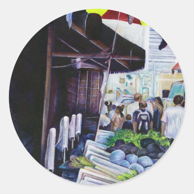 Lighter Side of Lavender Street, Singapore Classic Round Sticker (Front)