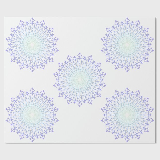LightGreen-LightPurple Diamond Edge Wrapping Paper (Flat)