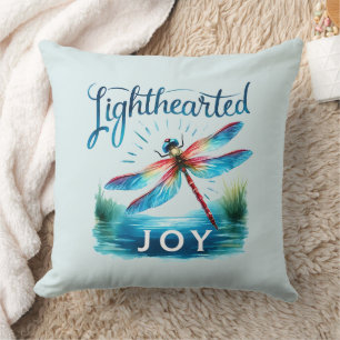 Lighthearted Joy - Artistic Dragonfly Cushion