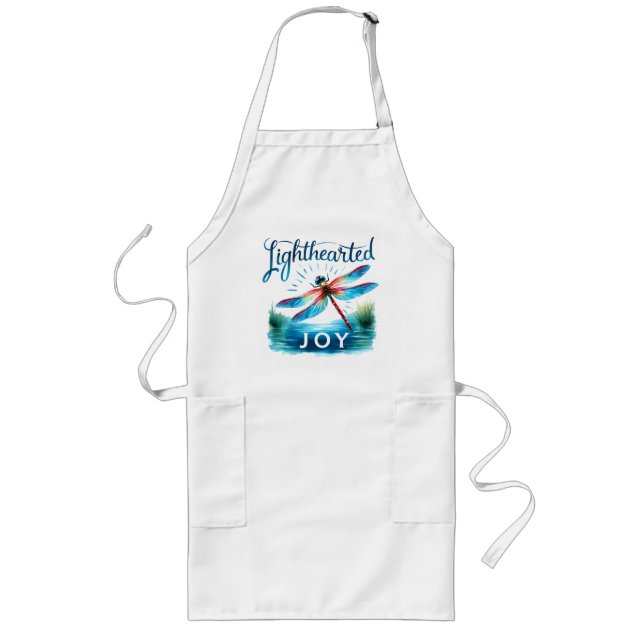 Lighthearted Joy - Artistic Dragonfly Long Apron (Front)