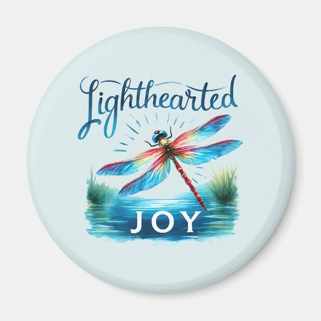 Lighthearted Joy - Artistic Dragonfly Magnet (Front)