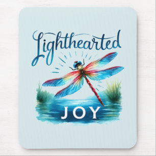 Lighthearted Joy - Artistic Dragonfly Mouse Mat