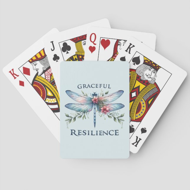Lighthearted Joy - Artistic Dragonfly Playing Cards (Back)
