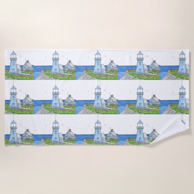 Lighthouse10; Beach Towel (Front)