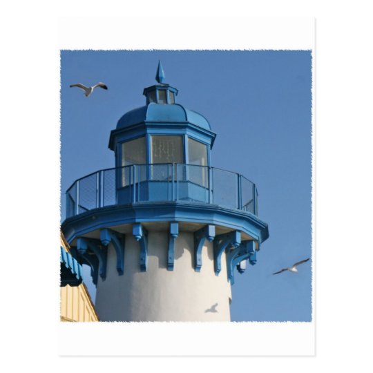 Lighthouse 070410 framed postcard