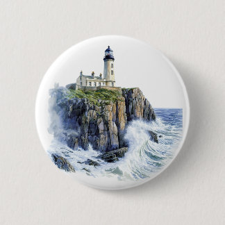 Lighthouse 6 Cm Round Badge