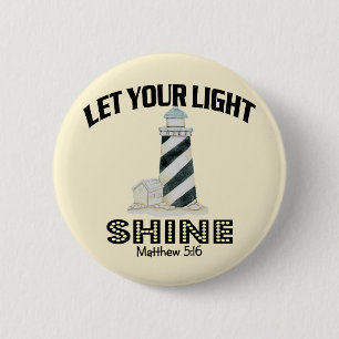 Lighthouse 6 Cm Round Badge