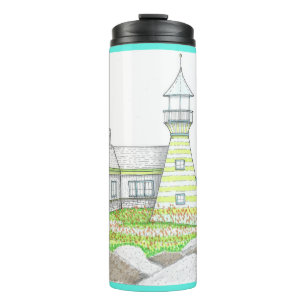 Lighthouse 6; Thermal Tumbler; Cyan Thermal Tumbler