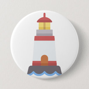 Lighthouse 7.5 Cm Round Badge