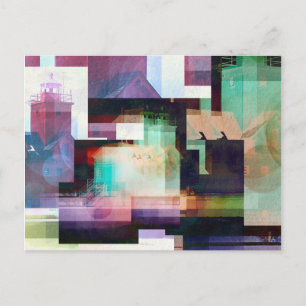 Lighthouse Abstract Postcard