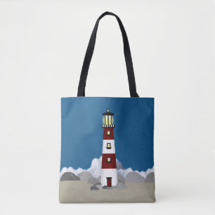 Lighthouse Allover Tote Bag