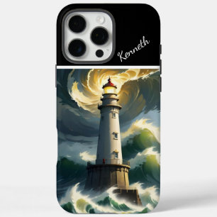 Lighthouse Amidst the Storm iPhone 16 Pro Max Case
