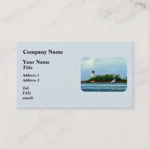 Lighthouse and Boat Nassau Bahamas Business Card