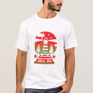 Lighthouse and tree Vintage Christmas t shirt desi