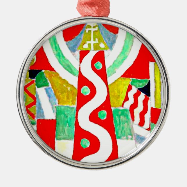 Lighthouse, artwork by Marsden Hartley Metal Tree Decoration (Front)