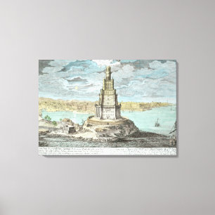Lighthouse at Alexandria, built by Ptolemy the Gre Canvas Print