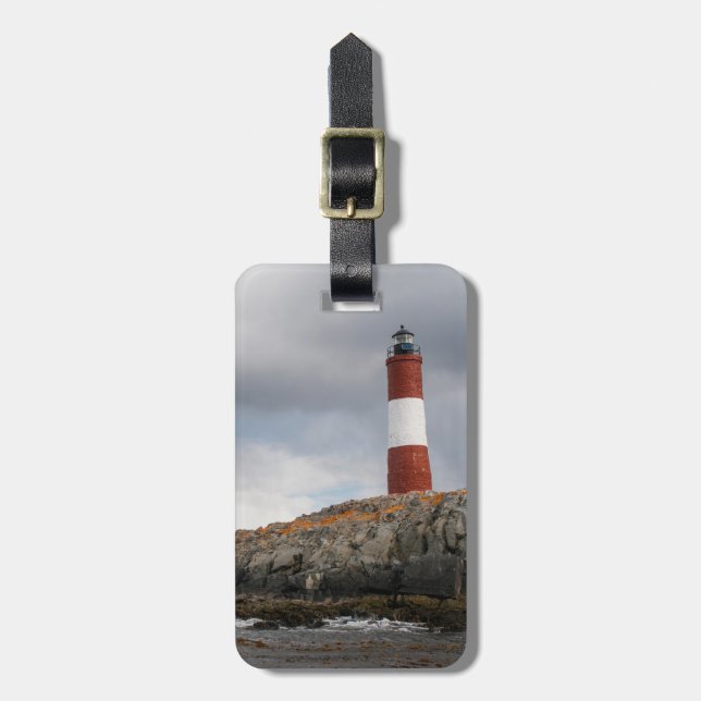 Lighthouse At Beagle Channel Luggage Tag (Front Vertical)