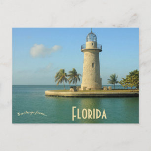 Lighthouse at Biscayne National Park Postcard