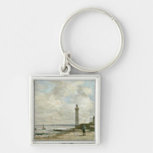 Lighthouse at Honfleur, 1864-66 (oil on panel) Key Ring
