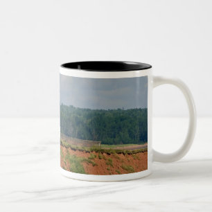 Lighthouse at North Umberland on Prince Edward Two-Tone Coffee Mug