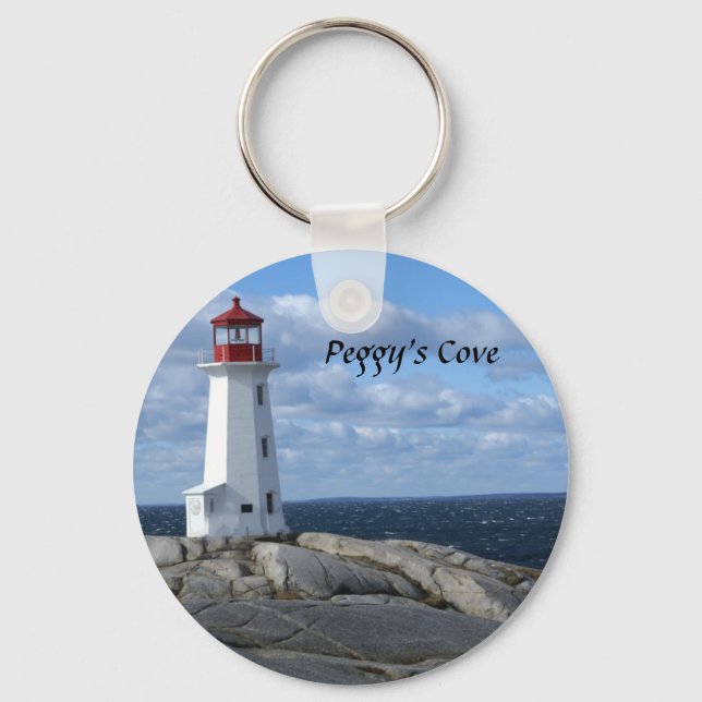 Lighthouse at Peggy's Cove Key Ring (Front)