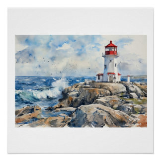 Lighthouse at Peggy's Cove,  Poster