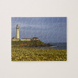 Lighthouse at Pigeon Point State Beach in San Jigsaw Puzzle