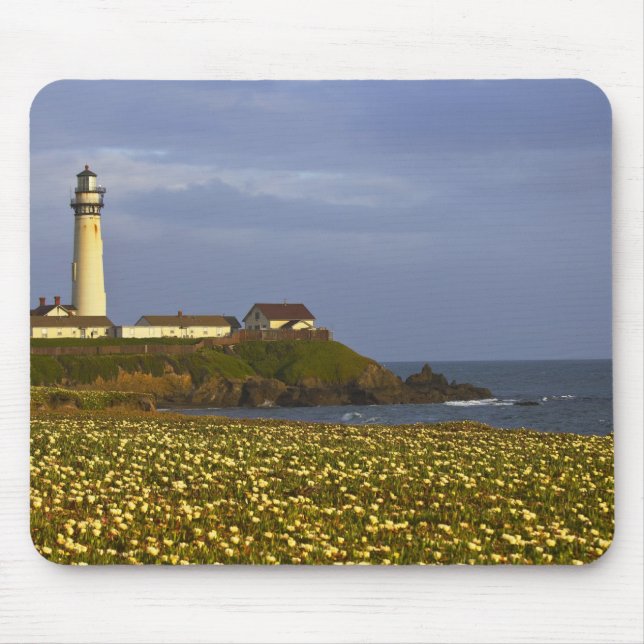 Lighthouse at Pigeon Point State Beach in San Mouse Mat (Front)