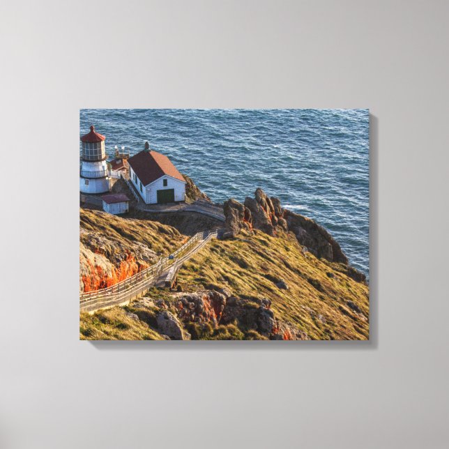Lighthouse At Point Reyes National Seashore Canvas Print (Front)