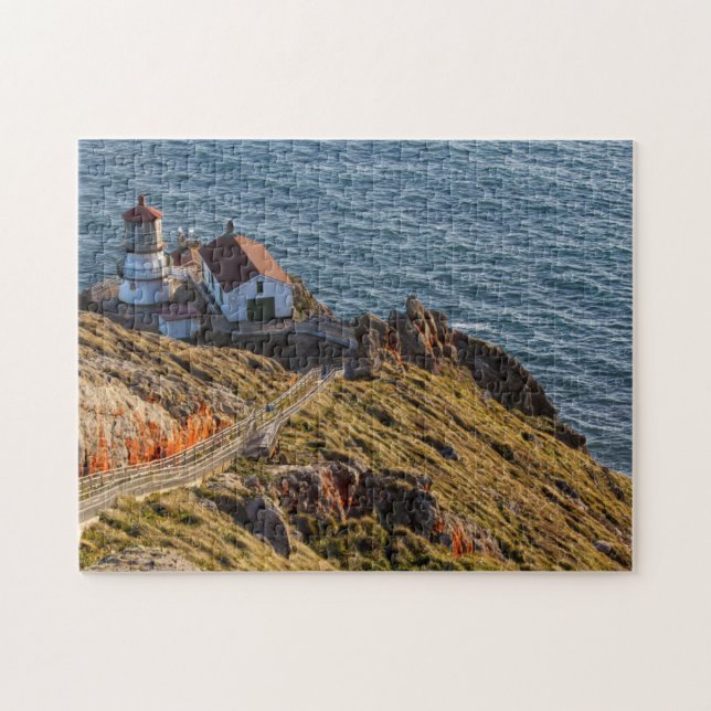 Lighthouse At Point Reyes National Seashore Jigsaw Puzzle (Horizontal)