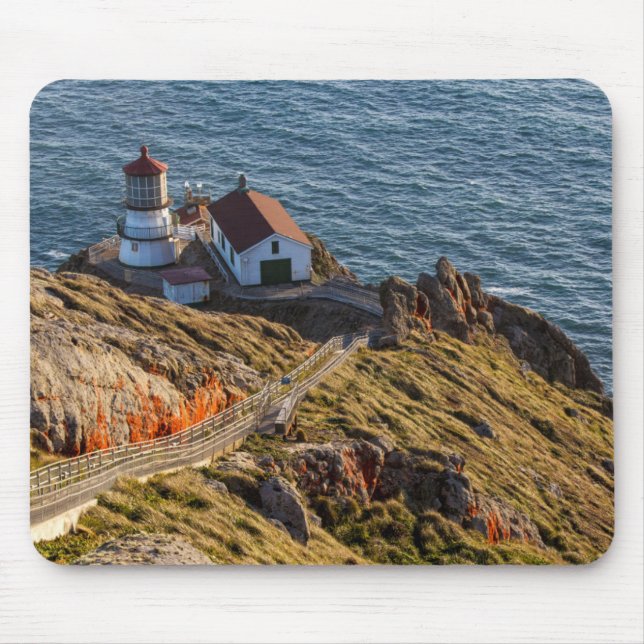 Lighthouse At Point Reyes National Seashore Mouse Mat (Front)