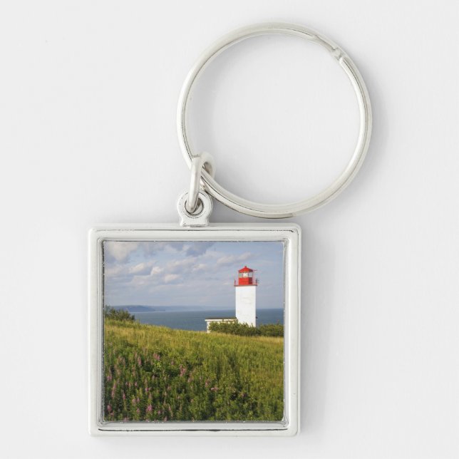 Lighthouse at St. Martins, New Brunswick, Key Ring (Front)