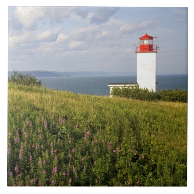 Lighthouse at St. Martins, New Brunswick, Tile (Front)